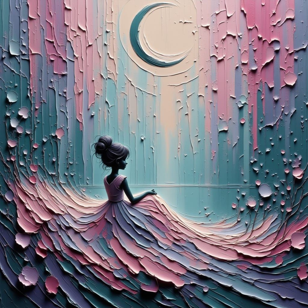 Lace Shadow in Morning Sunlight as 3D Oil Painting