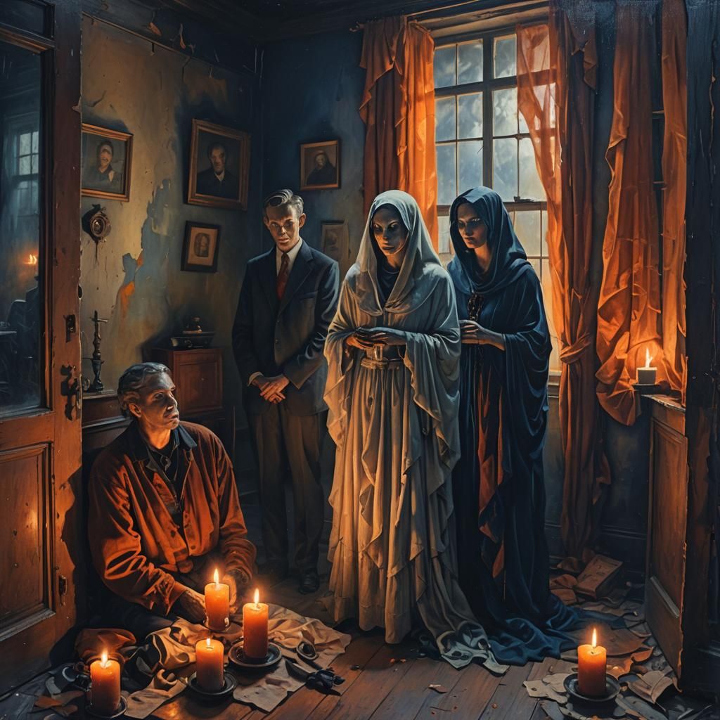 Haunted Realism: Boy and Ghost in Abandoned Mansion