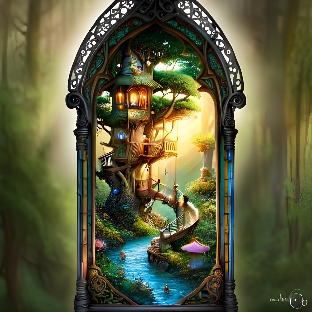Enchanted Elven Stairway to Fae Treehouse