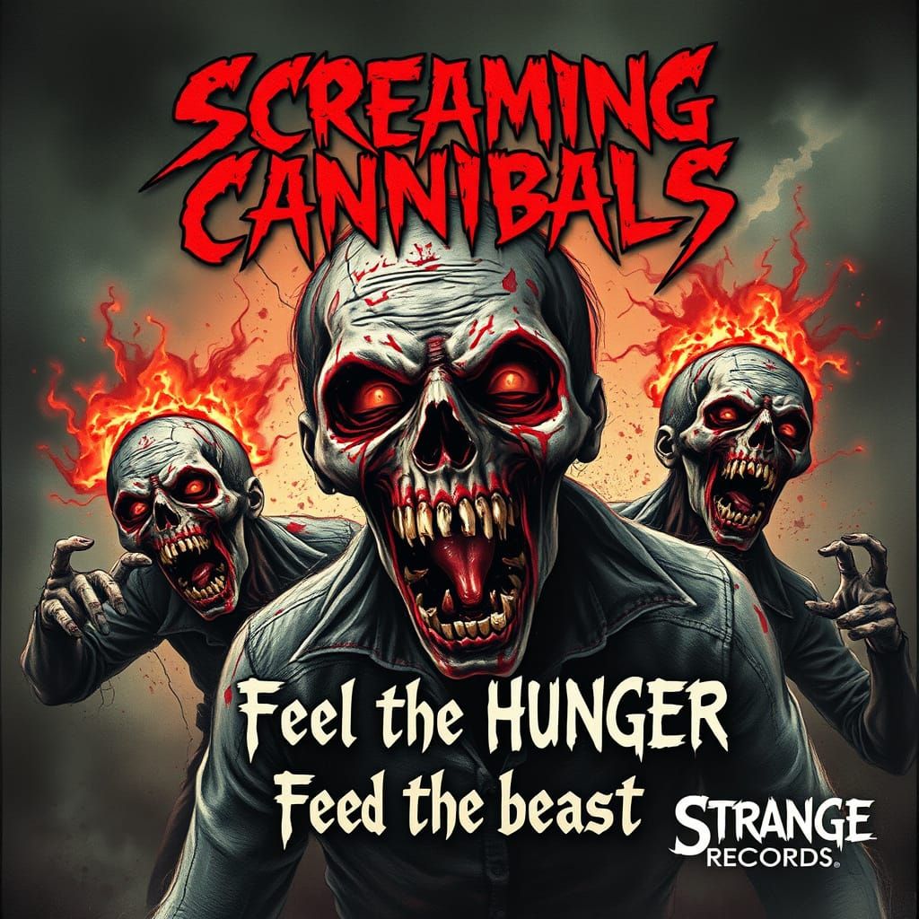 Zombie Heavy Metal Band Album Cover Art