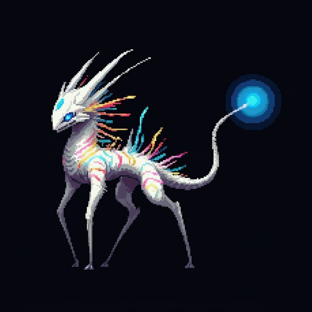Vibrant Pixel Creature in 8-Bit Style