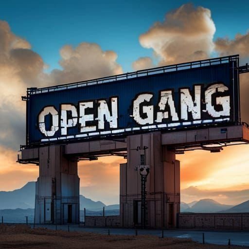Bold Text Graphic: OPEN PROMPT GANG