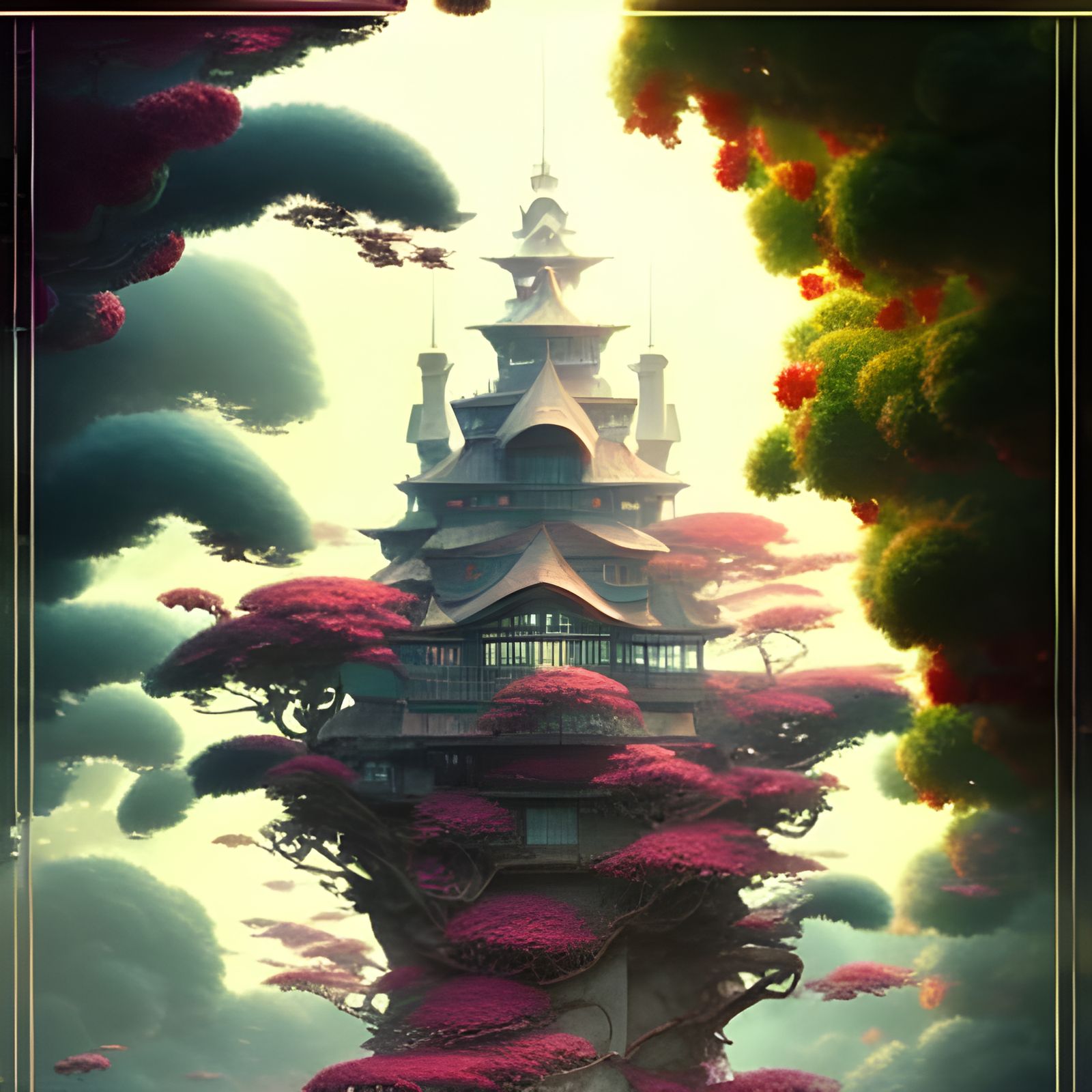 Cinematic Cherry Tree in Studio Ghibli Style