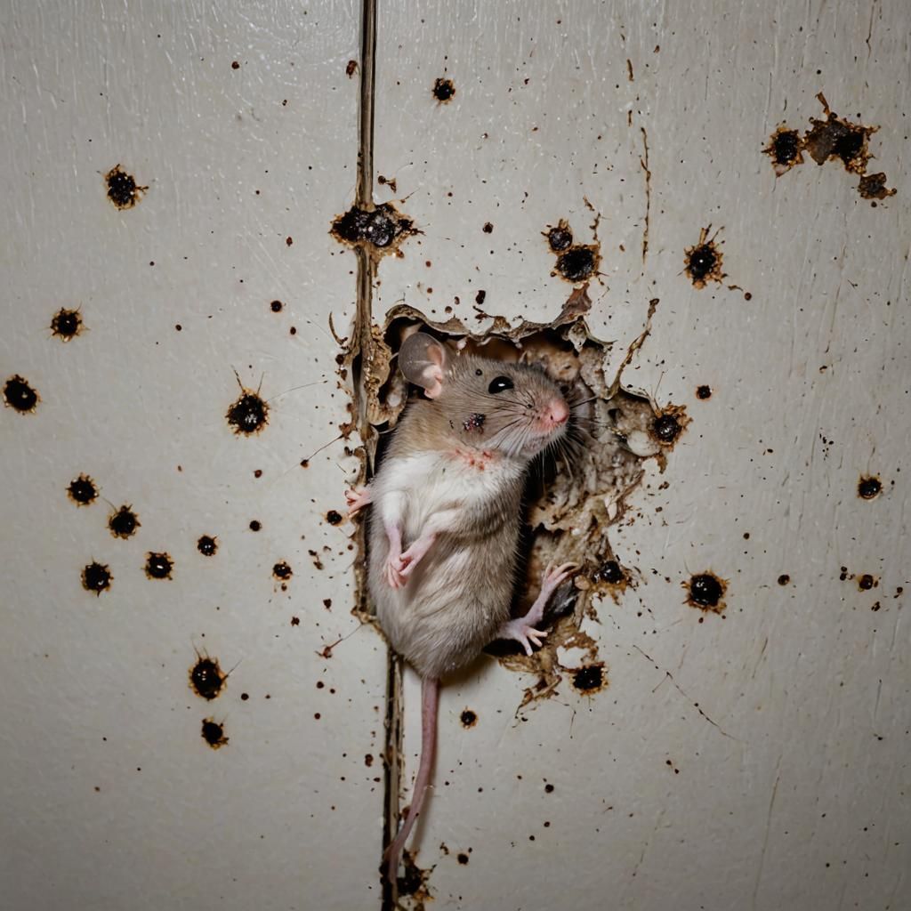 Moldy Apartment Mouse Infestation Scene