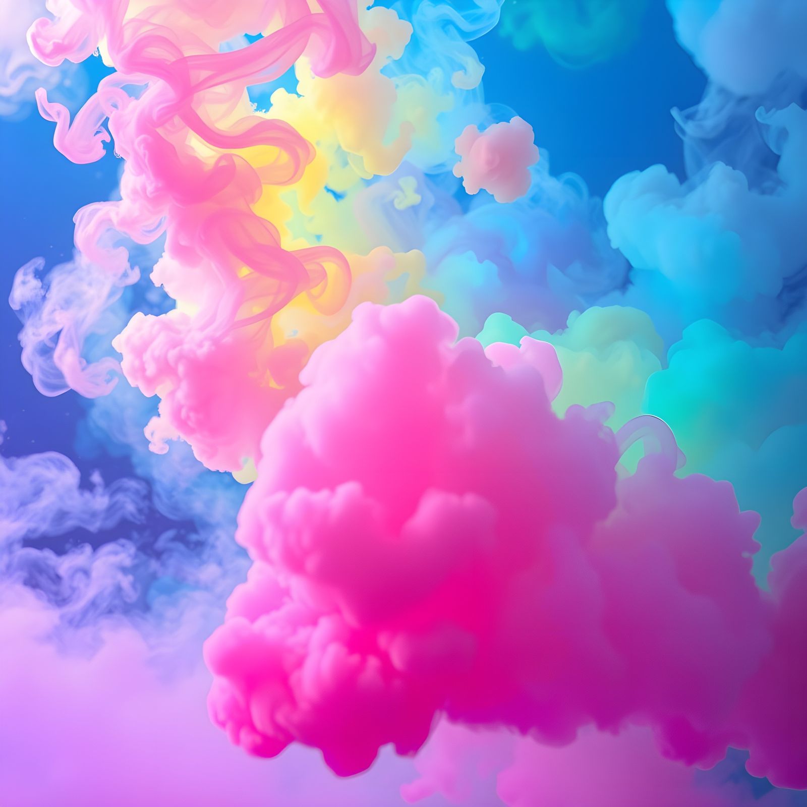 Rainbow Smoke in Vibrant Aesthetic