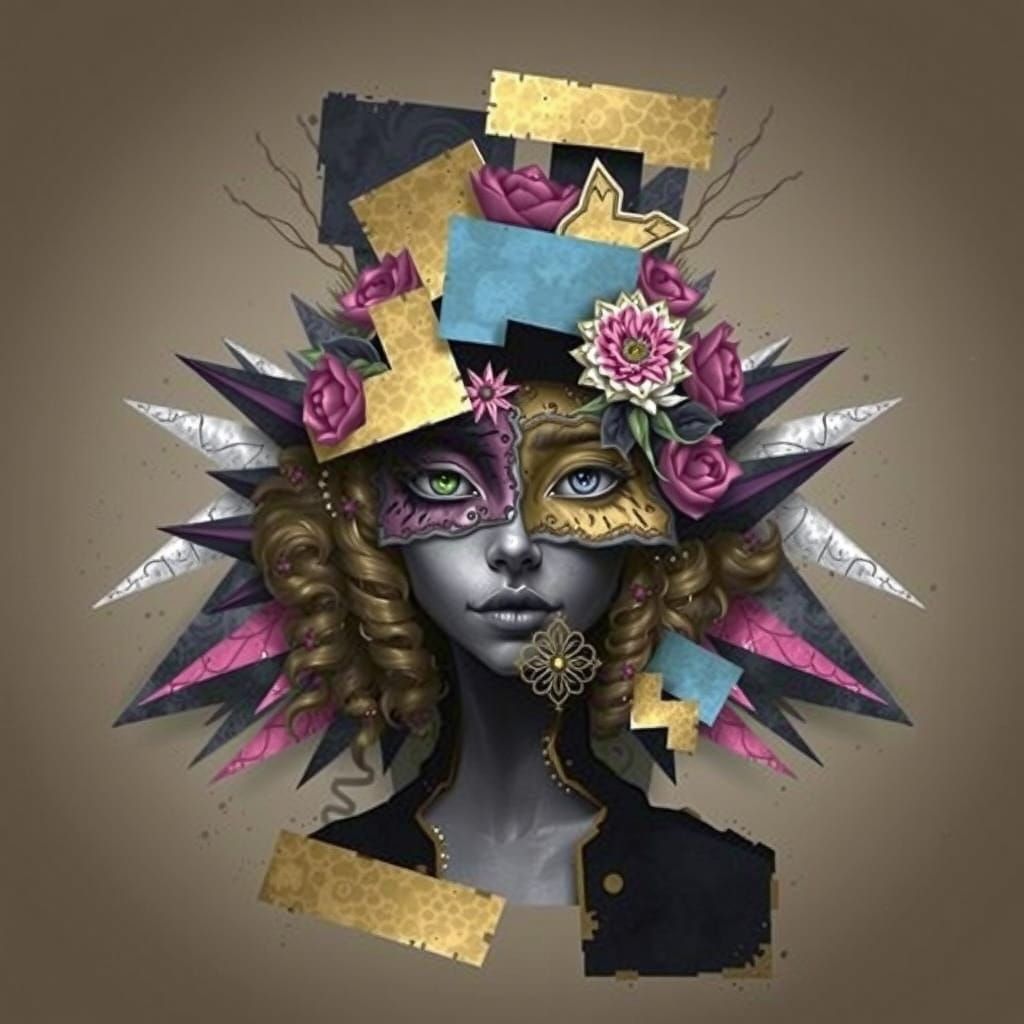 Alice in Wonderland: Gothic Cubist Art