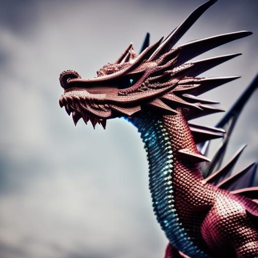 Feathered Dragon in Professional Photography Style