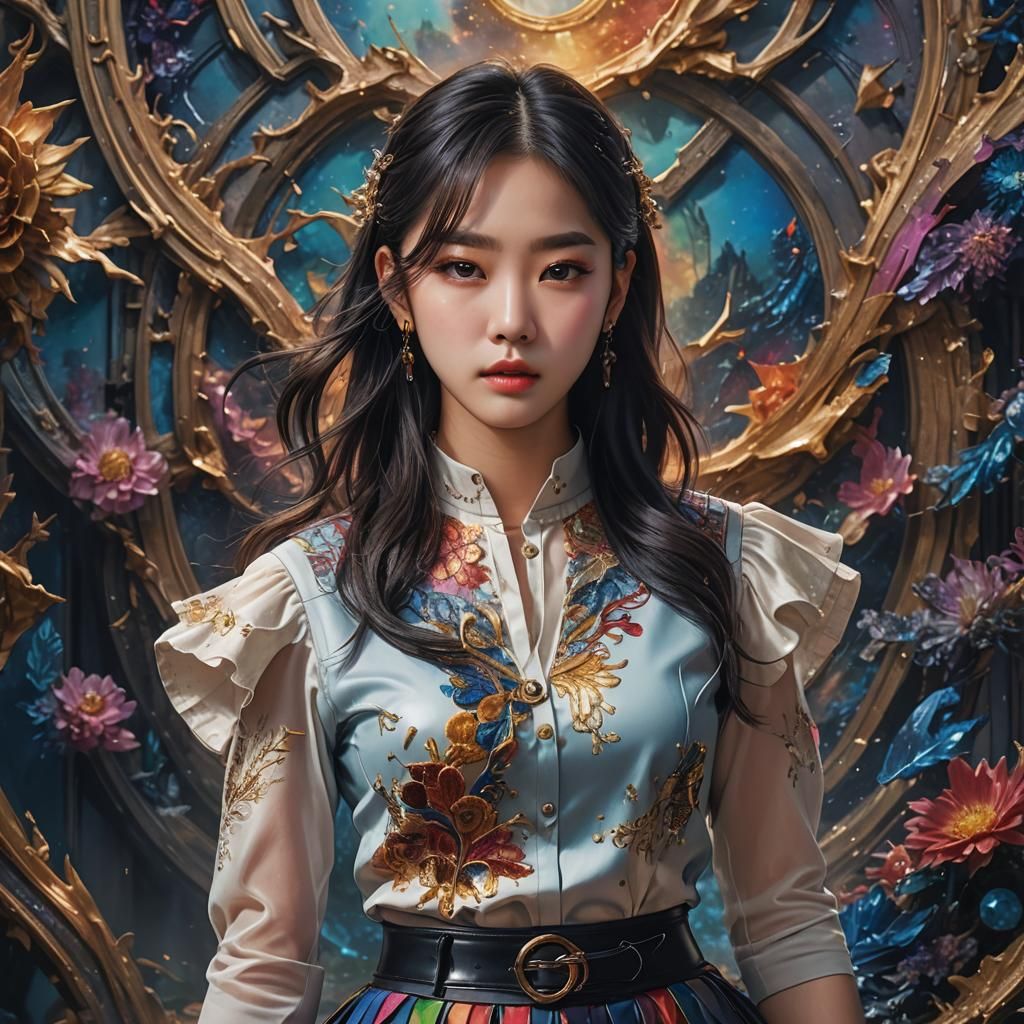 K-Pop Idol Portrait in Detailed Matte Painting