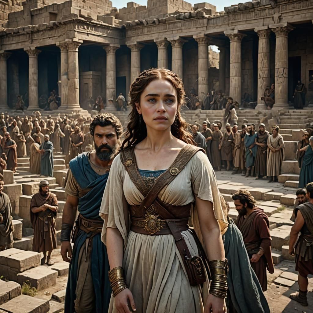 Romantic Agora Scene from Greek Historical Movie