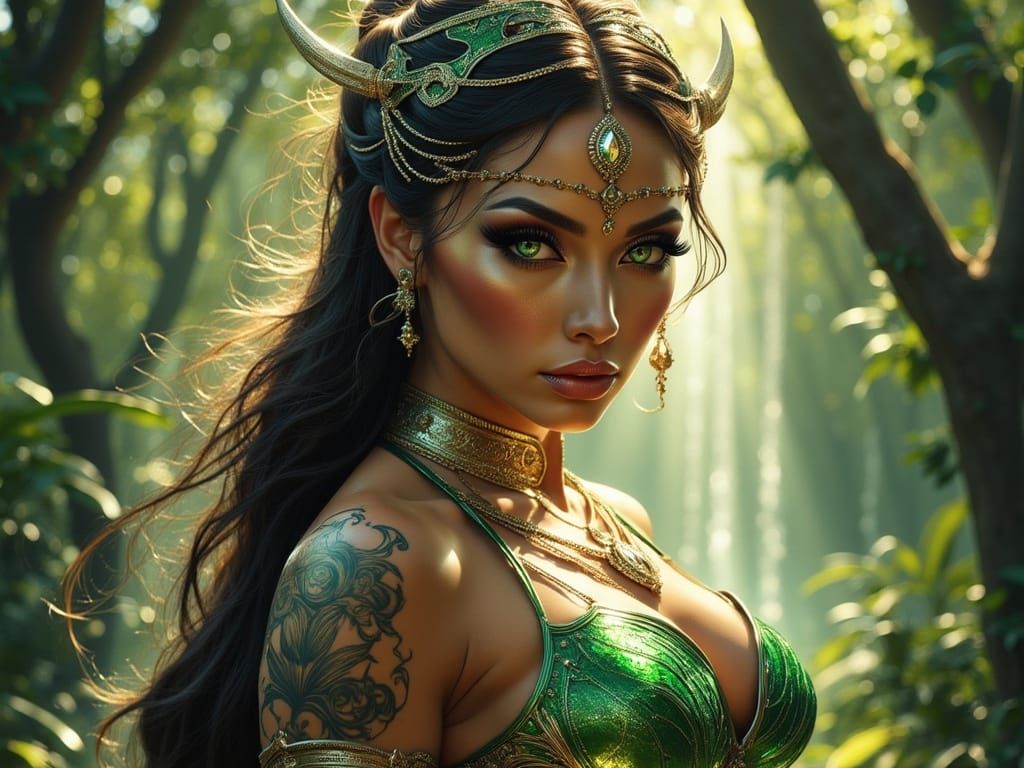 Elven Goddess in Garden of Serenity