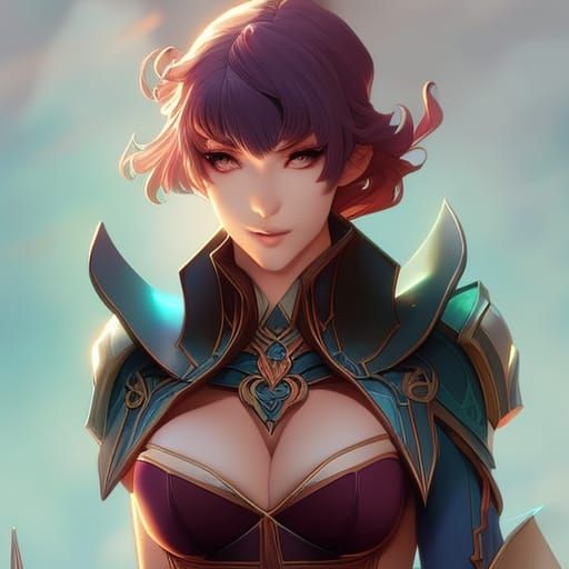 Anime Girl Reading Book in Galaxy Setting