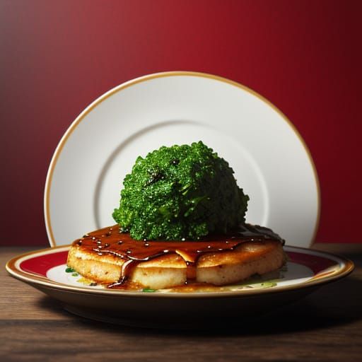 Hyperrealistic Food Photography with Splash Art Background