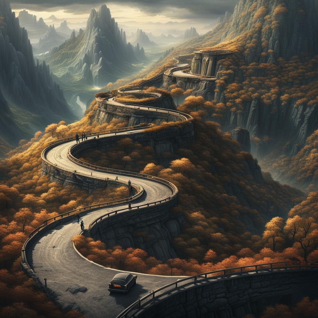Epic Cinematic Road in Digital Matte Painting