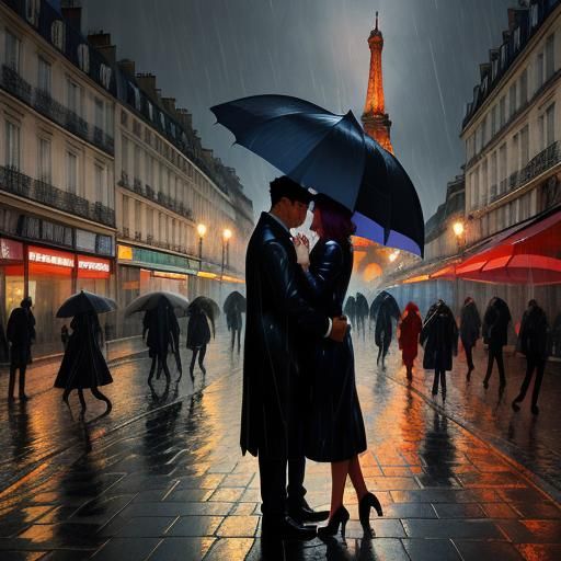 Parisian Honeymoon in Comic Book Style