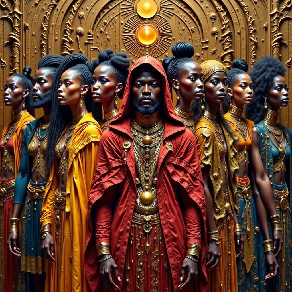Stylish Africans in High Fashion with Mystical Flair