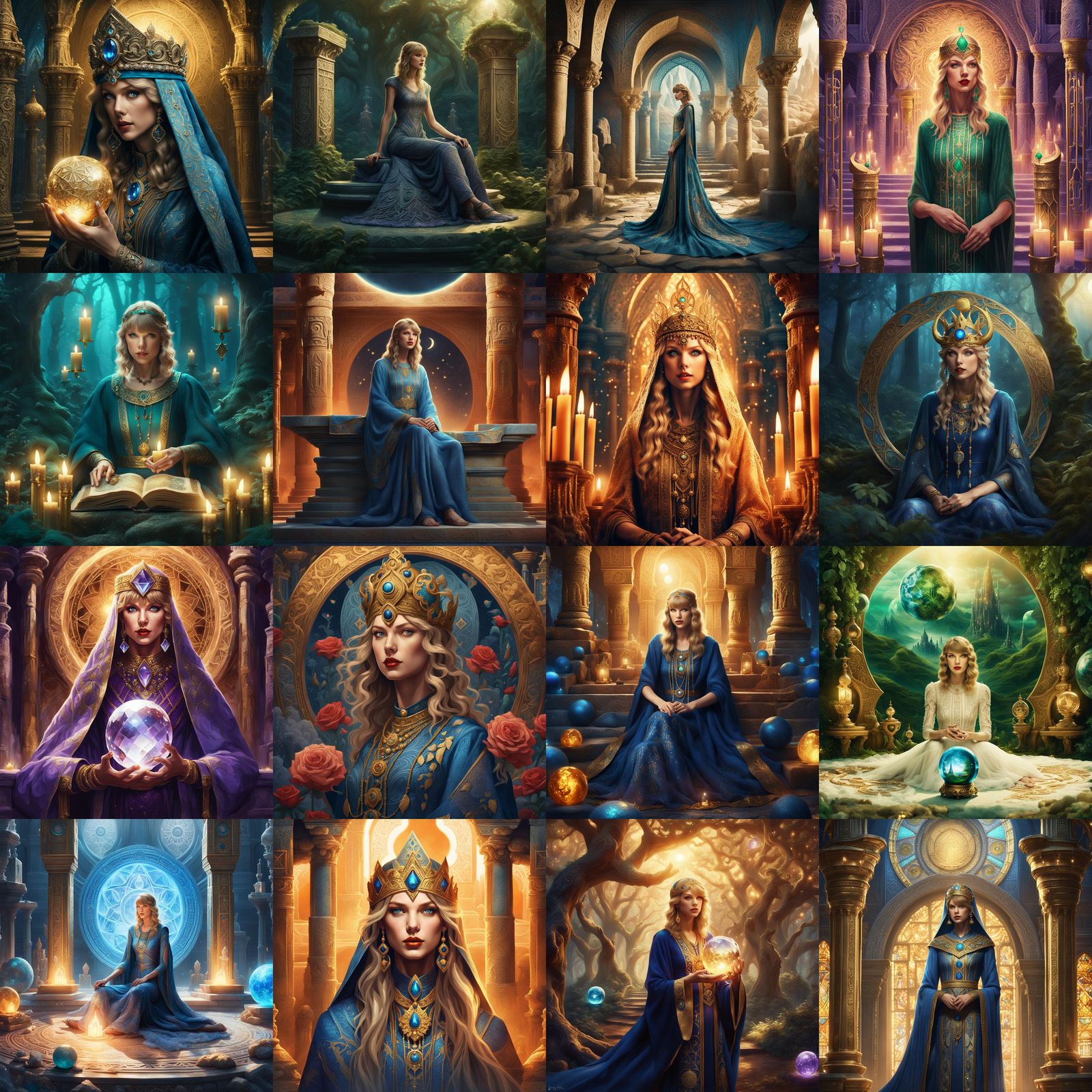 Taylor Swift as High Priestess Tarot Card