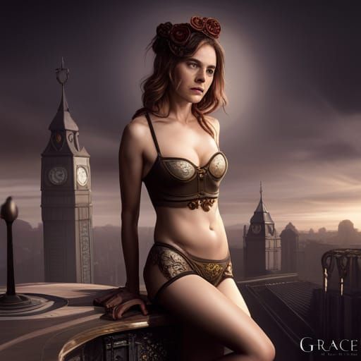 Steampunk Character in Detailed Fantasy Art