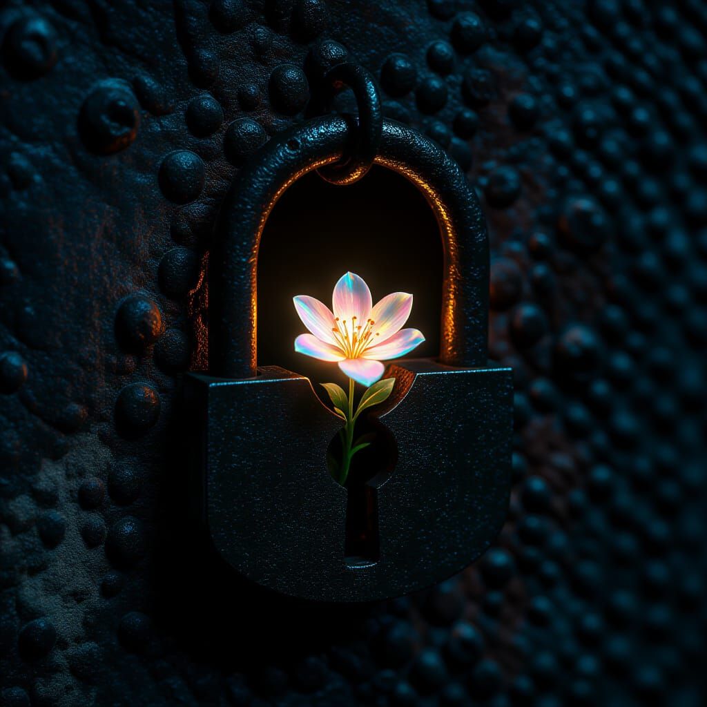 Glowing Flower Emerges in Ethereal Light