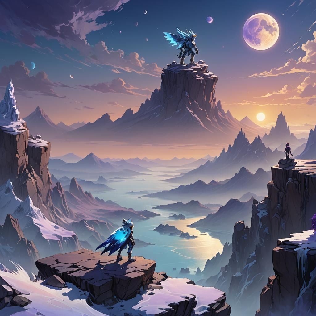 Enigmatic Digimon Reigns Over a Primordial Landscape