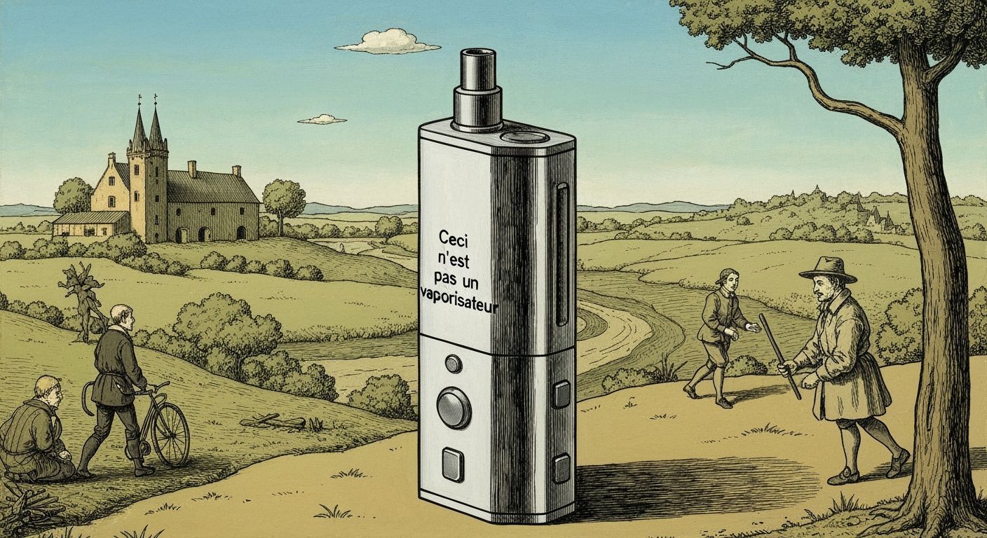 Surreal Vaporizer Painting with Belgian Landscape in Ligne C...