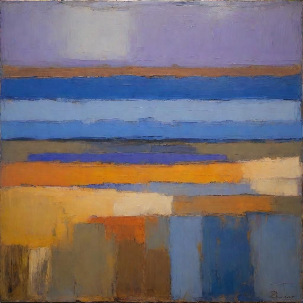 Abstract Ocean Meadow in Rothko Style