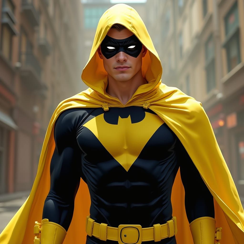 Hourman in Iconic Yellow and Black Costume