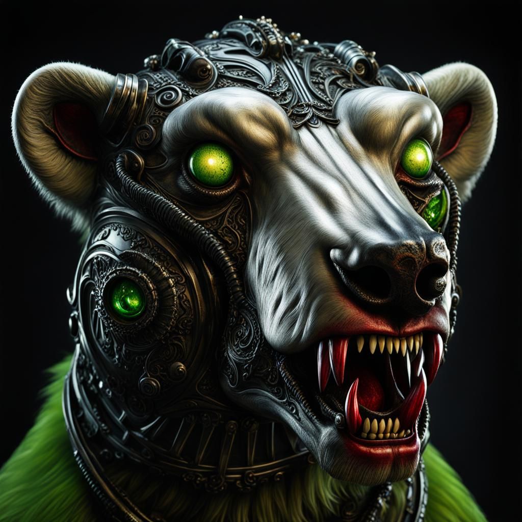 Gothic Undead Polar Bear Zombie Goat Hybrid