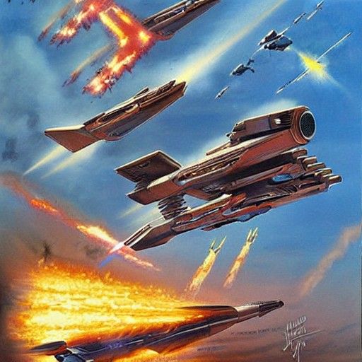 Star Fleet Vengeance: Oil Painting Movie Poster