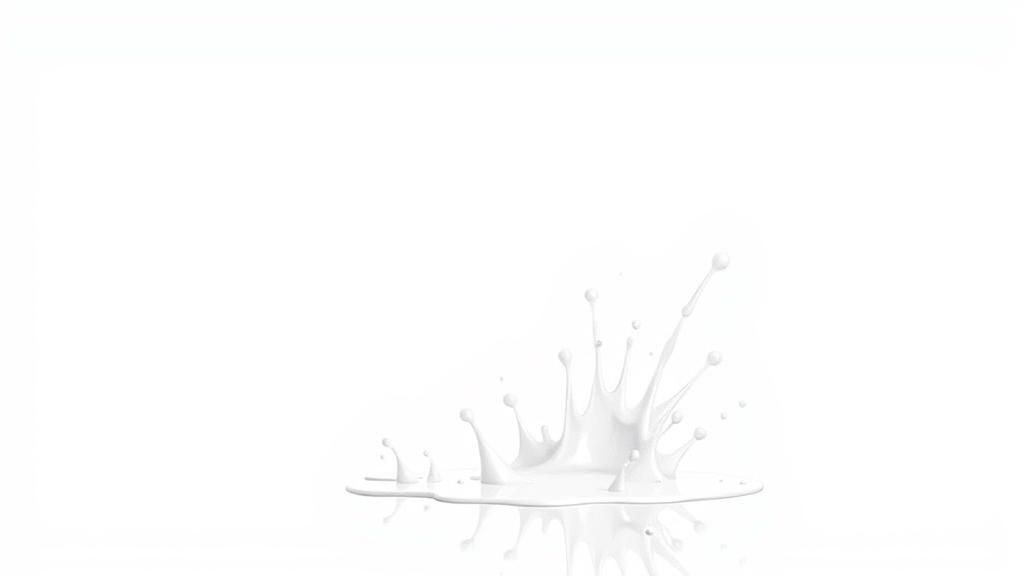 Minimalist White Glass Splat in Futuristic Style
