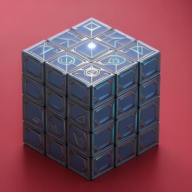 Binary Radiant TimeCube Digital Illustration