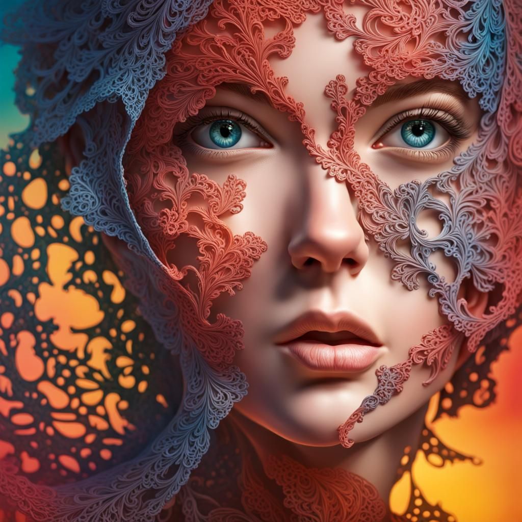 Hyperrealistic Intricate Lace in Splash Art Style