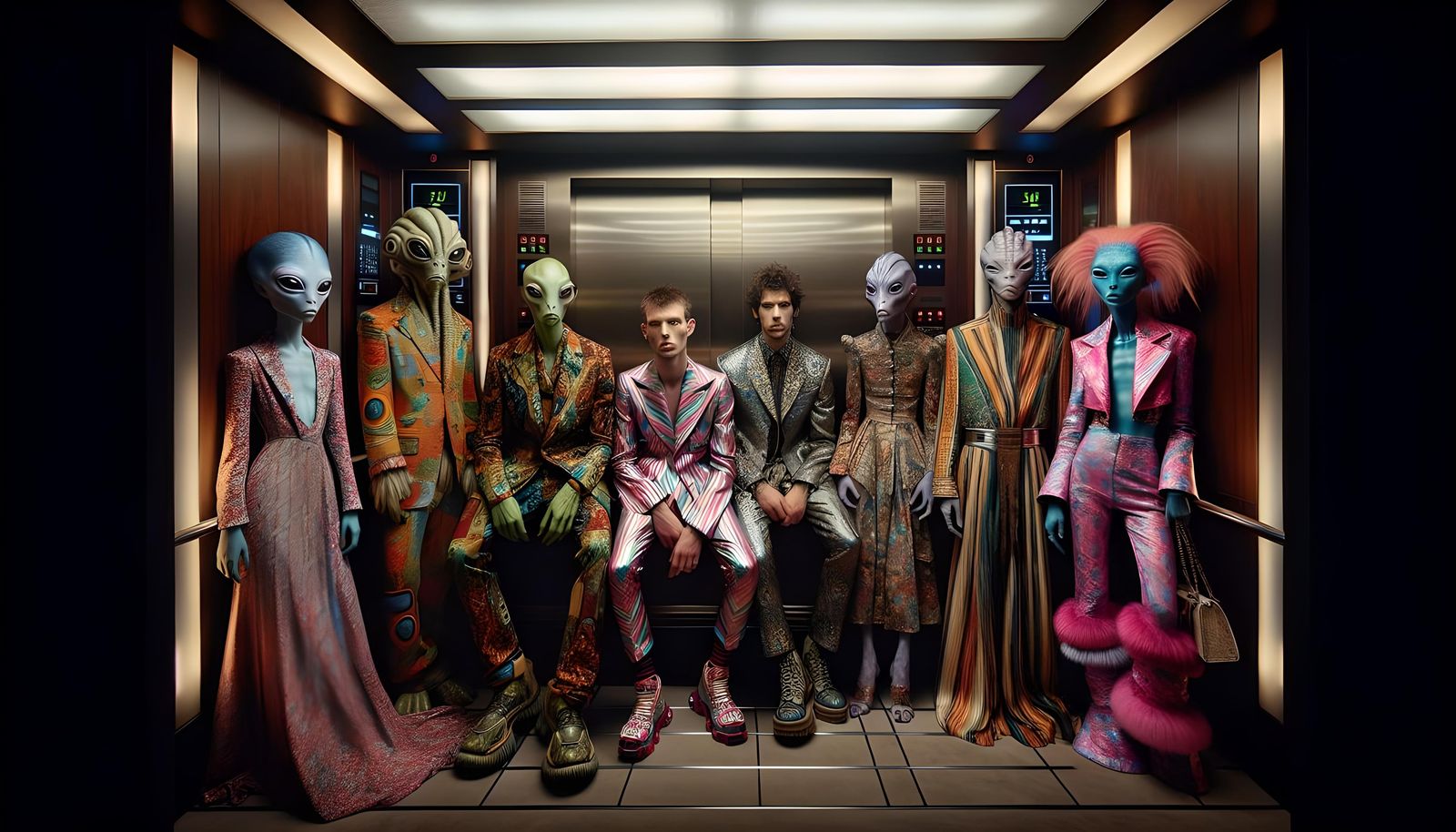 Exotic Aliens in Haute Couture: Sci-Fi Group Portrait