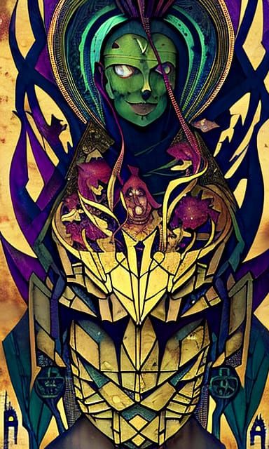 Sinister Demigod Portrait in Dark Fantasy Style