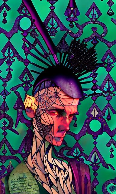 Sinister Demigod Portrait in Dark Fantasy Style