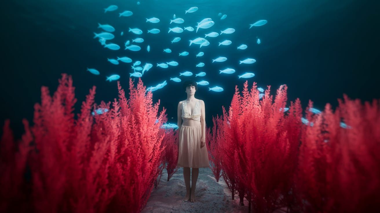 Submerged in Vibrant Coral Reefs, a Dreamlike Encounter