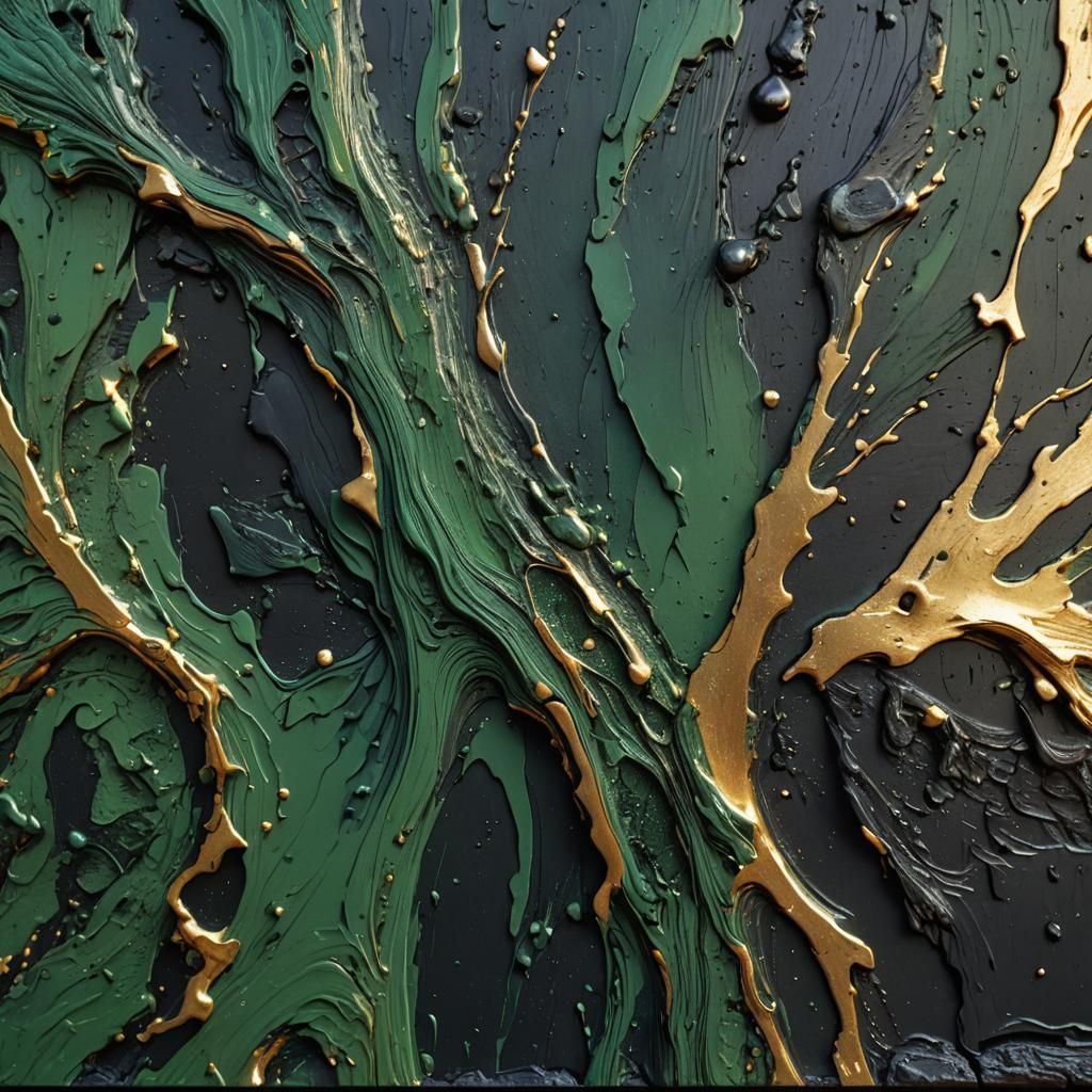 Peeling Green Paint on a Black Bench: Macro Photography