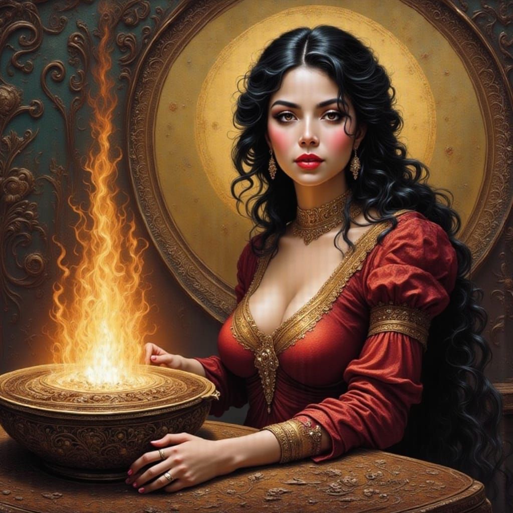 Portrait of a Gorgeous Woman in Modern Style