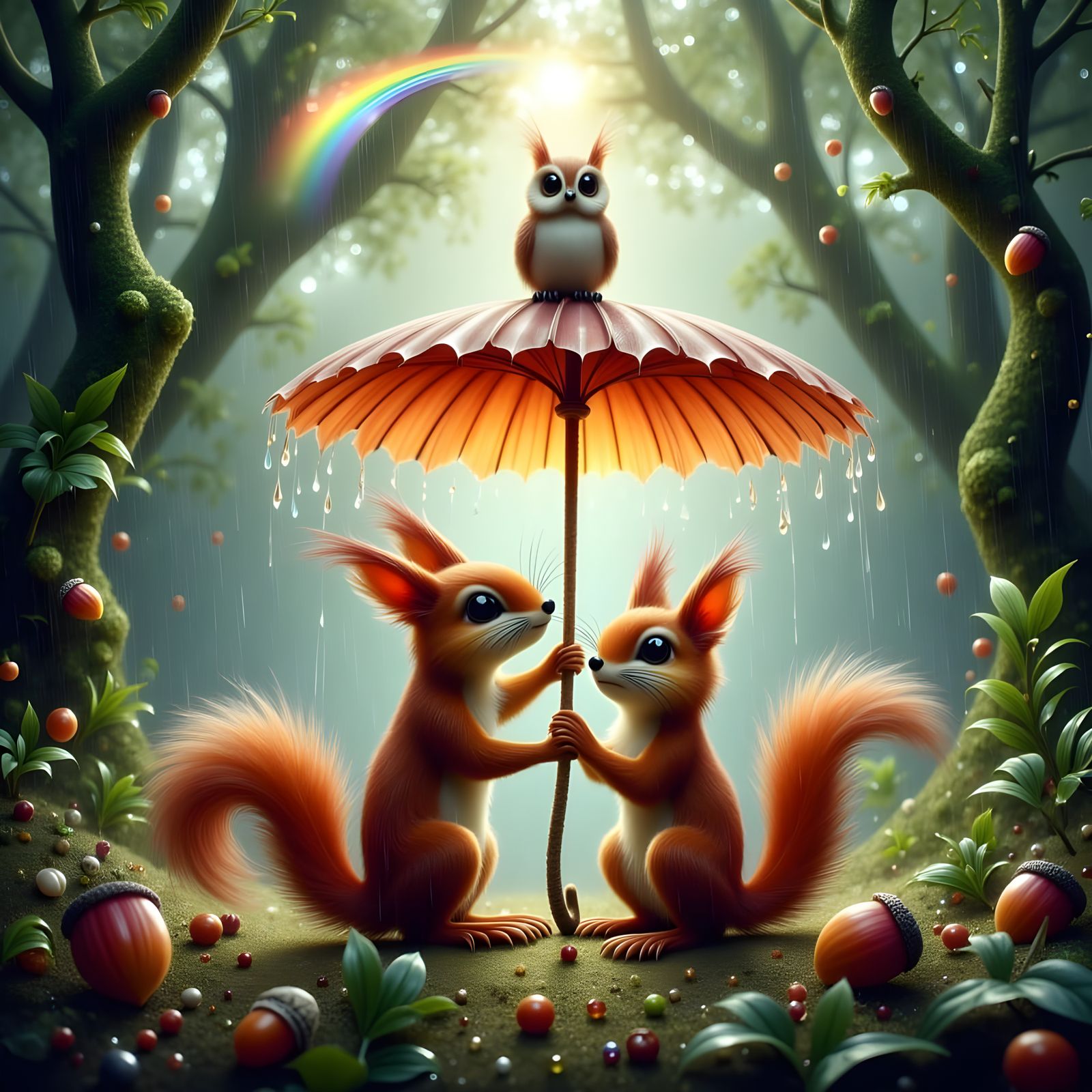 Sharing shelter against the rain 3