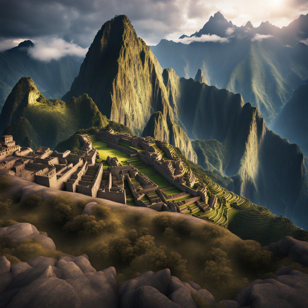 Machu Picchu: Fantastical Matte Painting in Deep Color