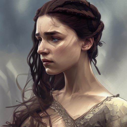 Detailed Game of Thrones Portrait in Art Nouveau Style