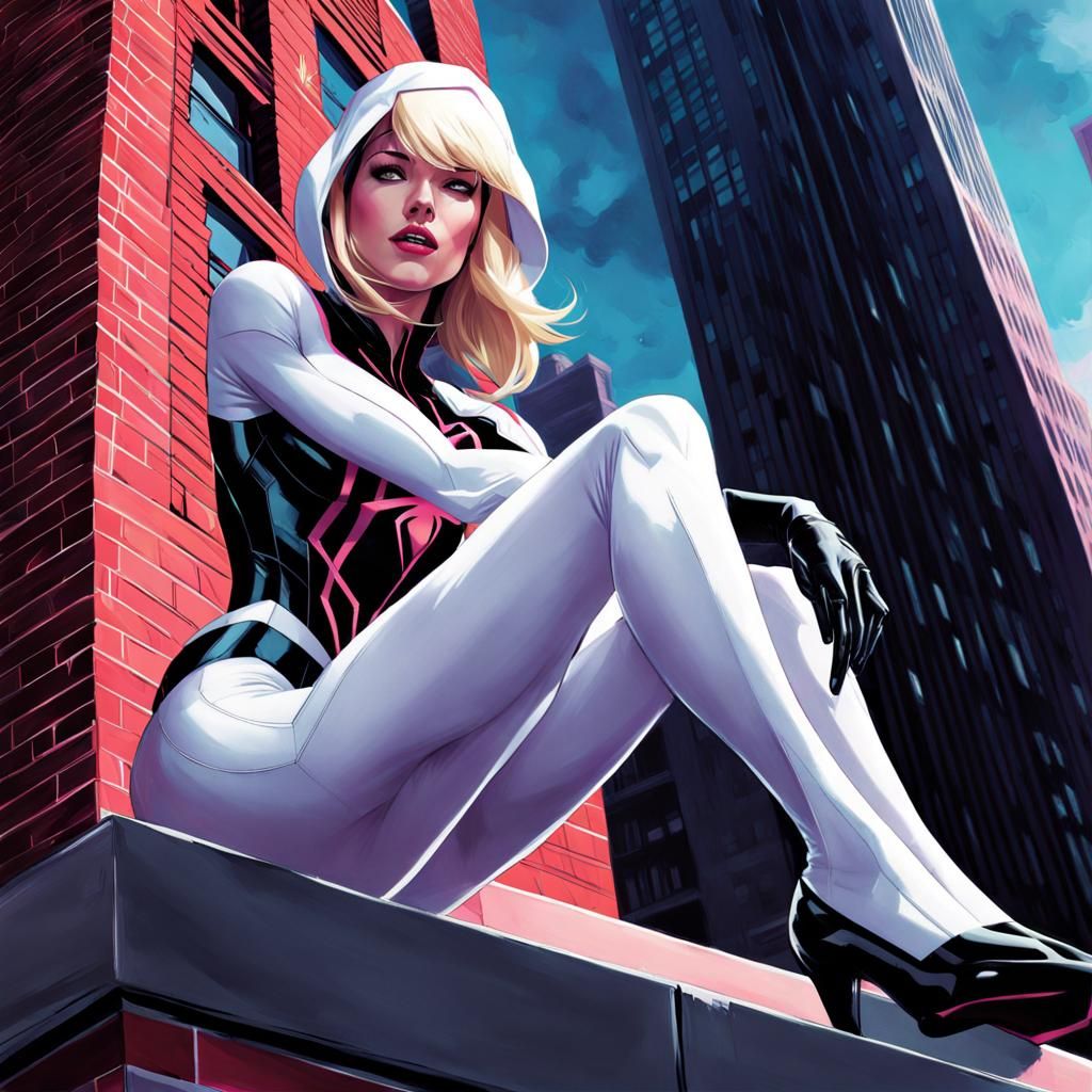 Ghost Spider Portrait in Hyper Detailed Digital Art