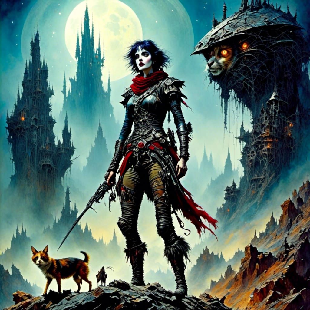 Sci-Fi Elf Character in Digital Art Style