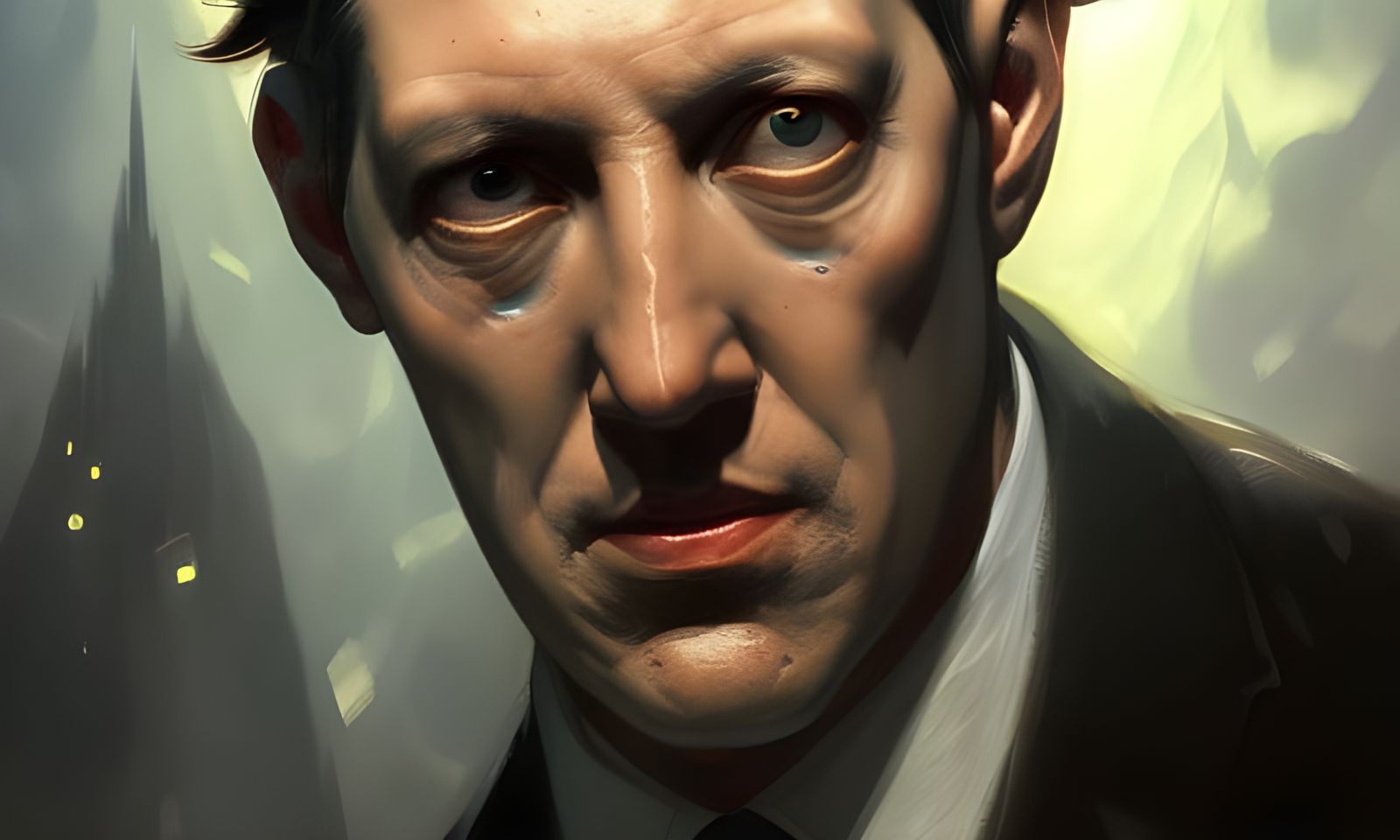 Lovecraftian Evil Eyes Portrait in Hyperdetailed Style