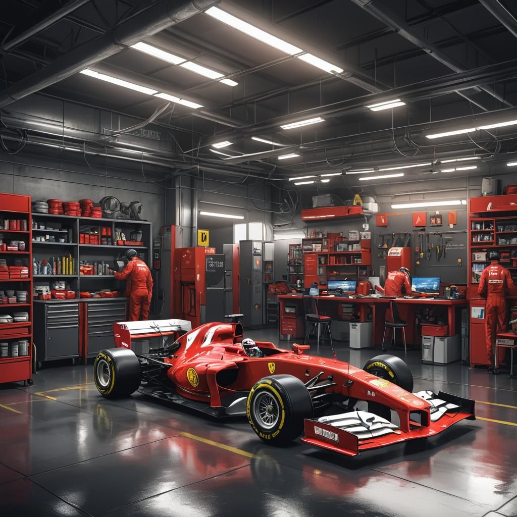 f1 ferrari car garage