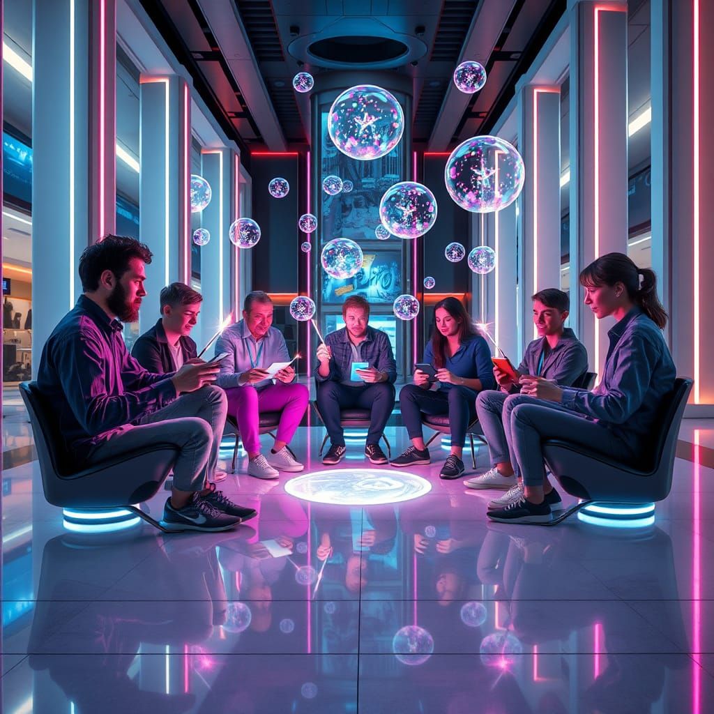 Programmers Conjure AI Images in Futuristic Castle