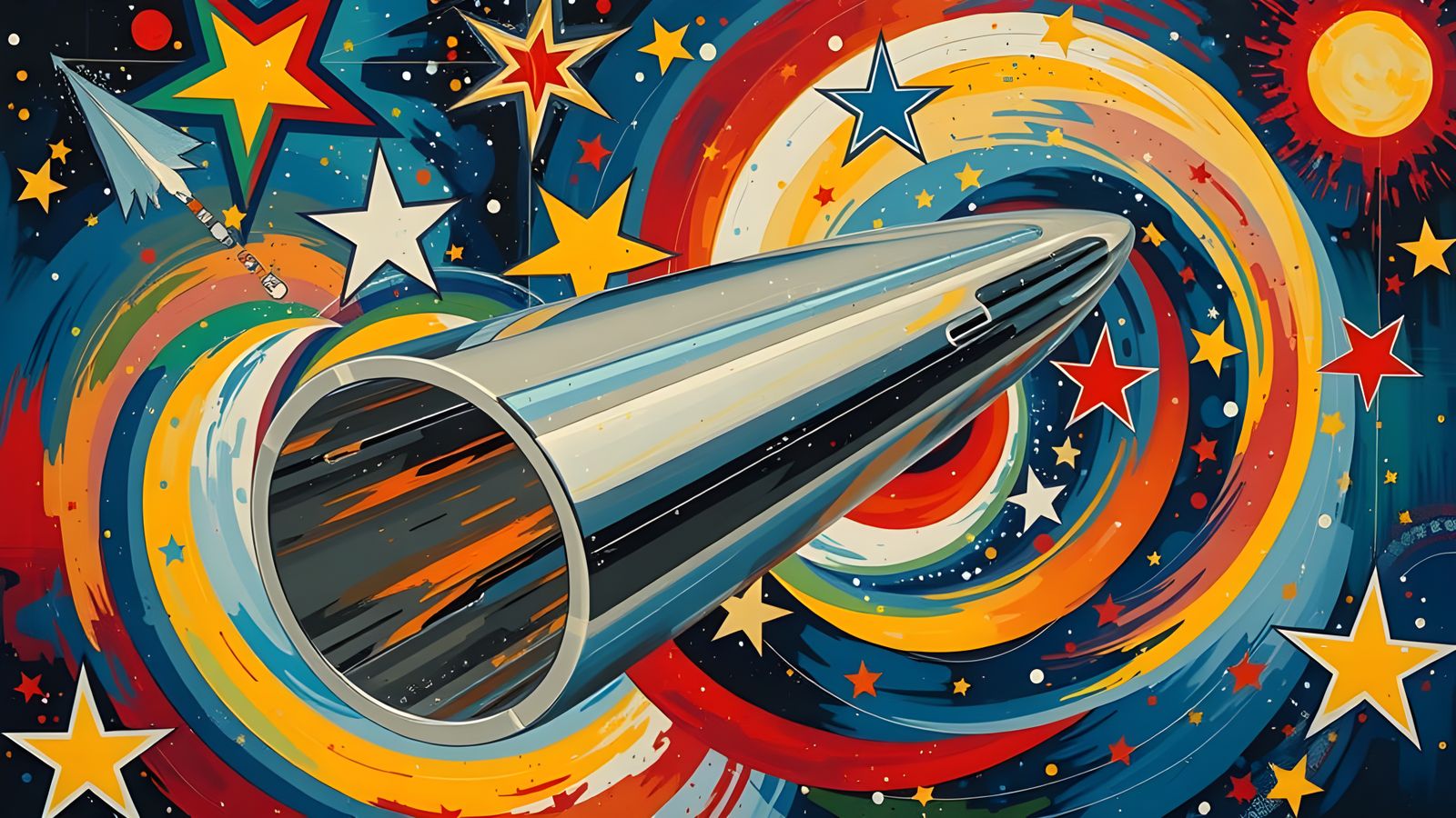 Surreal Mirrored Vortex in Cosmic Colors