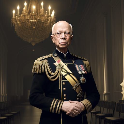 Klaus Schwab in military uniform