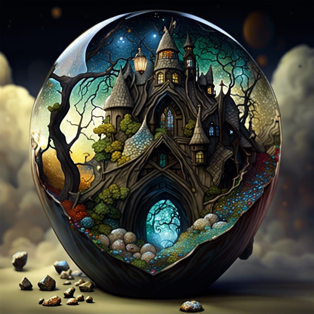 Magical Glass Landscape: Illusion and Fantasy Art