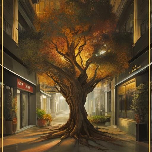 Colorful Abstract Mid-Century Modern Vector Illustration