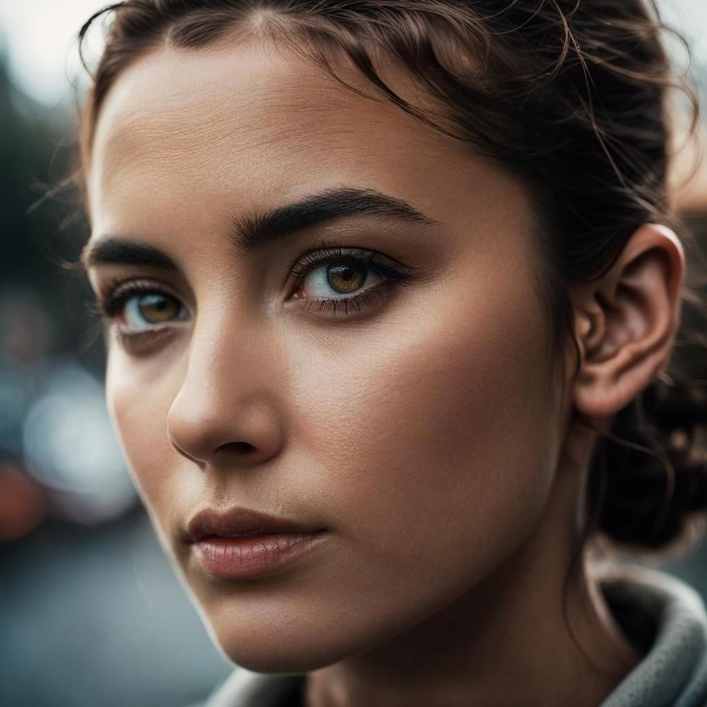 Striking Portrait of Woman in Dramatic Lighting